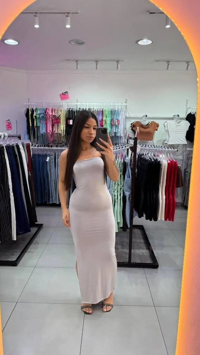 Vestido Suplex Tomara Que Caia CINZA - foto 1