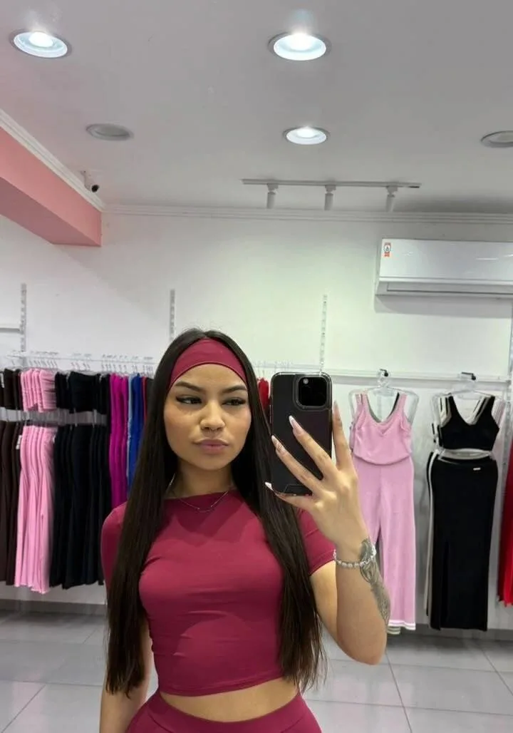 Cropped Com Faixa Jolie Bordo - foto 1