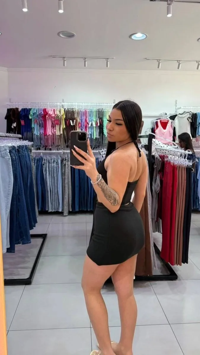 Conjunto Luxxo Croped Com Ajuste No Pescoço E Na Cintura Preto - foto 2