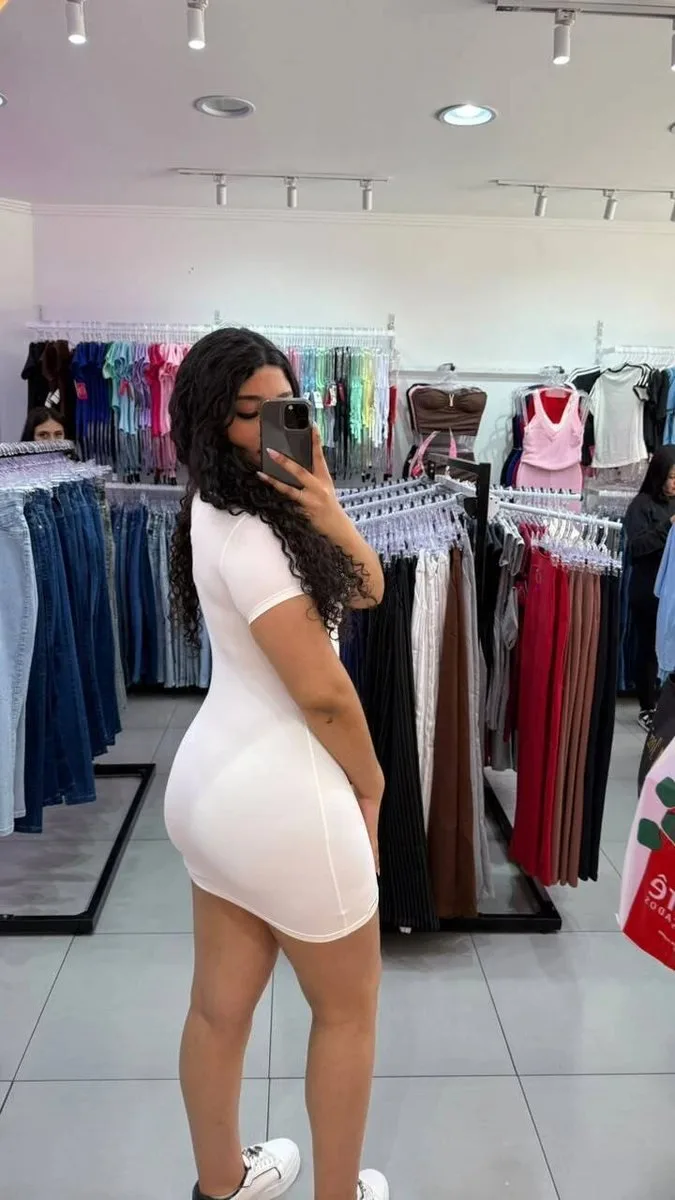 Vestido Luxxo De Poliamida Com Botões Dourados Branco - foto 2