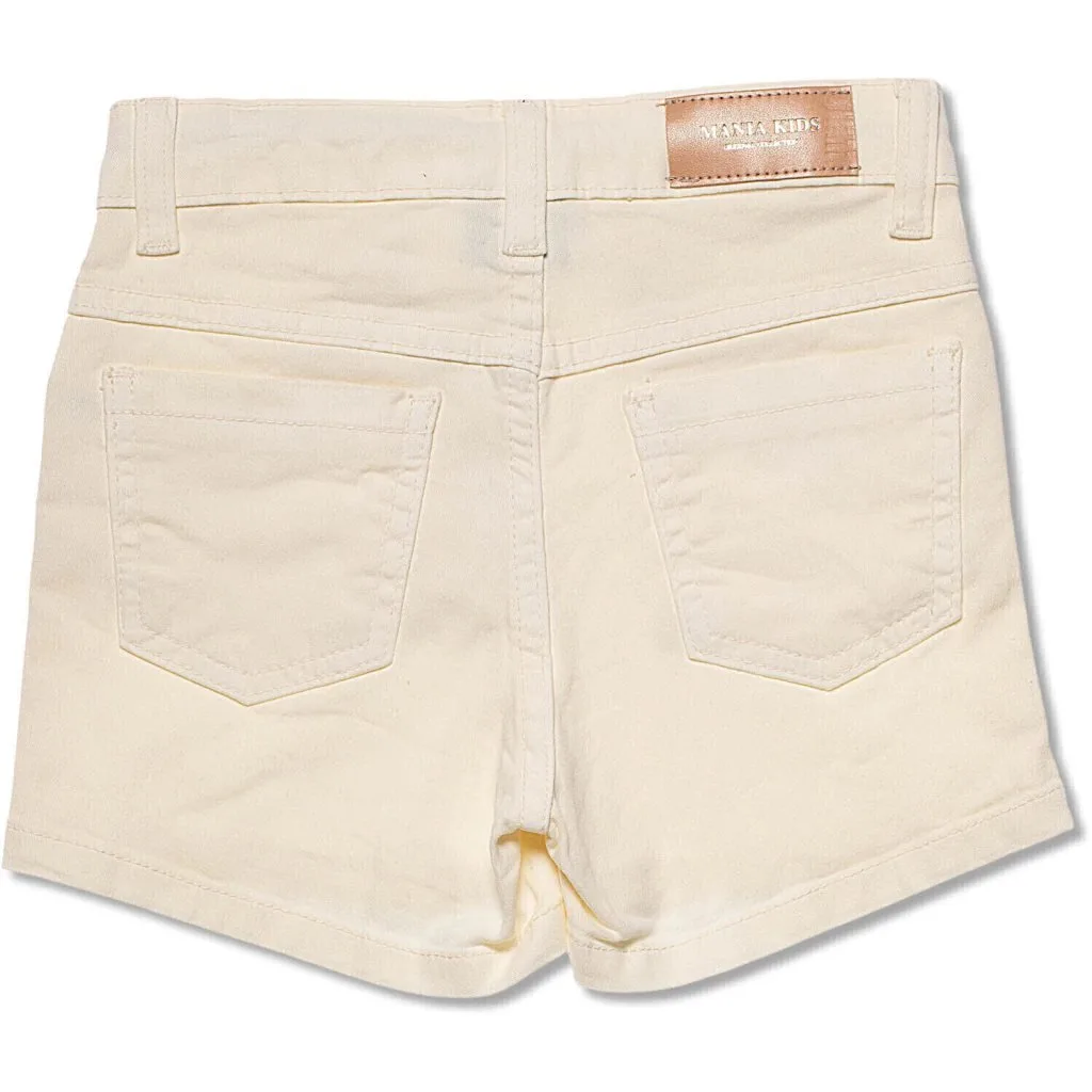 Short Mania Kids Jeans Feminino Color - Off white - foto 3