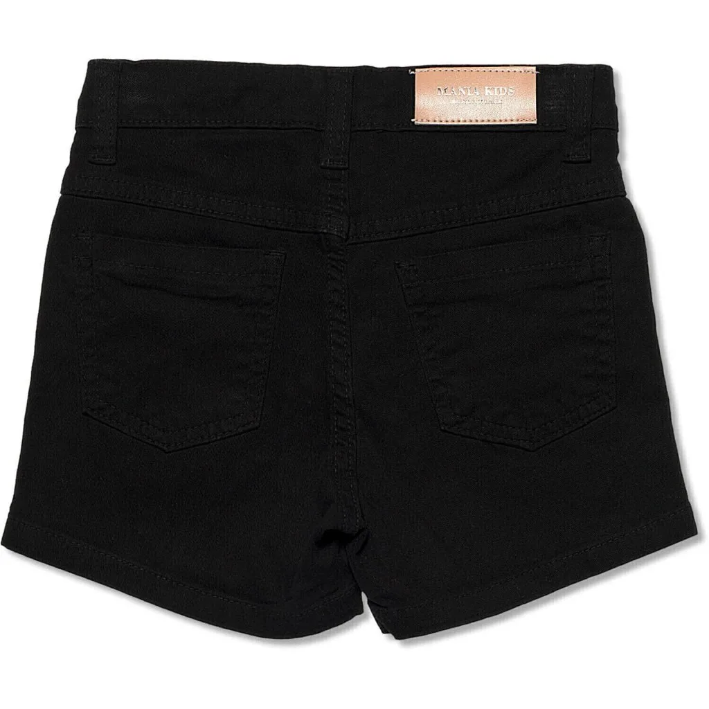 Short Mania Kids Jeans Feminino Color - Preto - foto 2