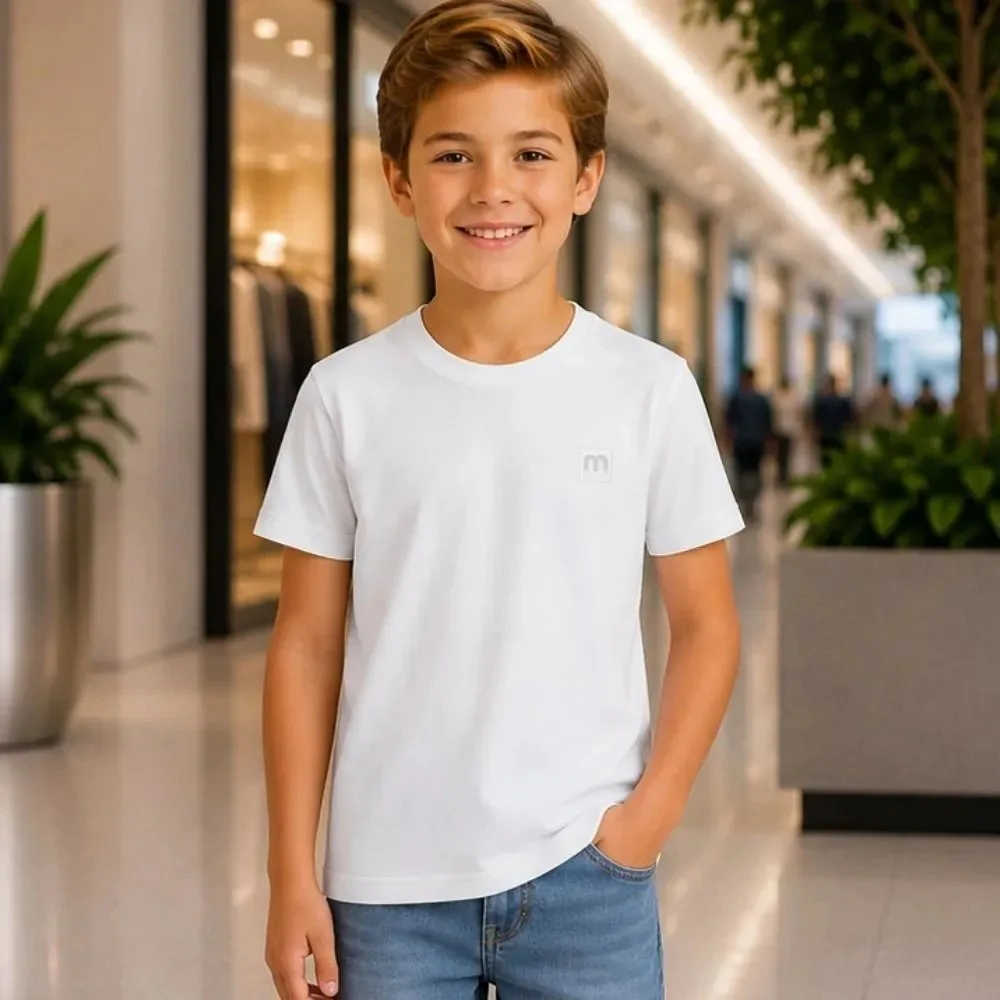 Camiseta Milon Masculina Lisa - Branco - foto 1