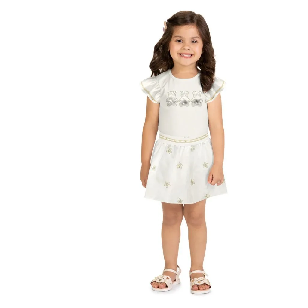 Conjunto Infantil Menina Bordado Milon - foto 1