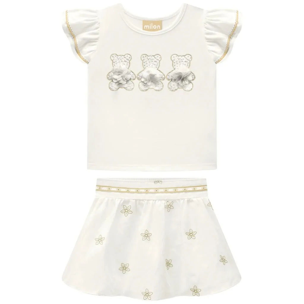 Conjunto Infantil Menina Bordado Milon - foto 2