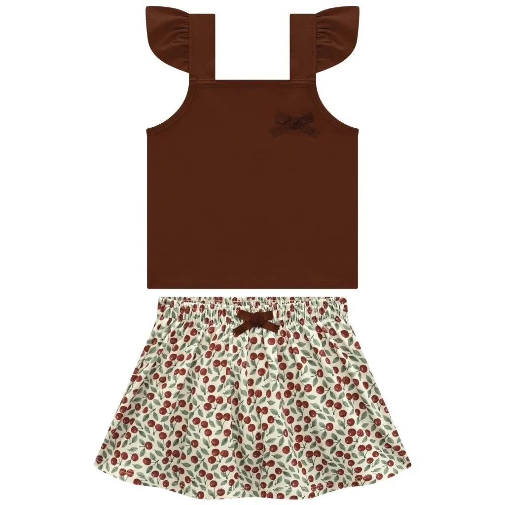 Conjunto Infantil Menina Cerejas Milon - foto 2