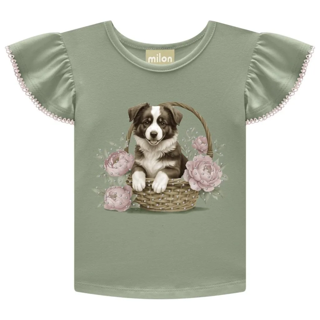 Conjunto Infantil Menina Cachorrinho Milon - foto 3