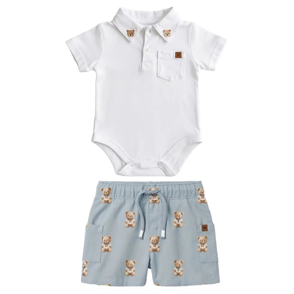 Conjunto Bebê Menino Ursinhos Milon - foto 1