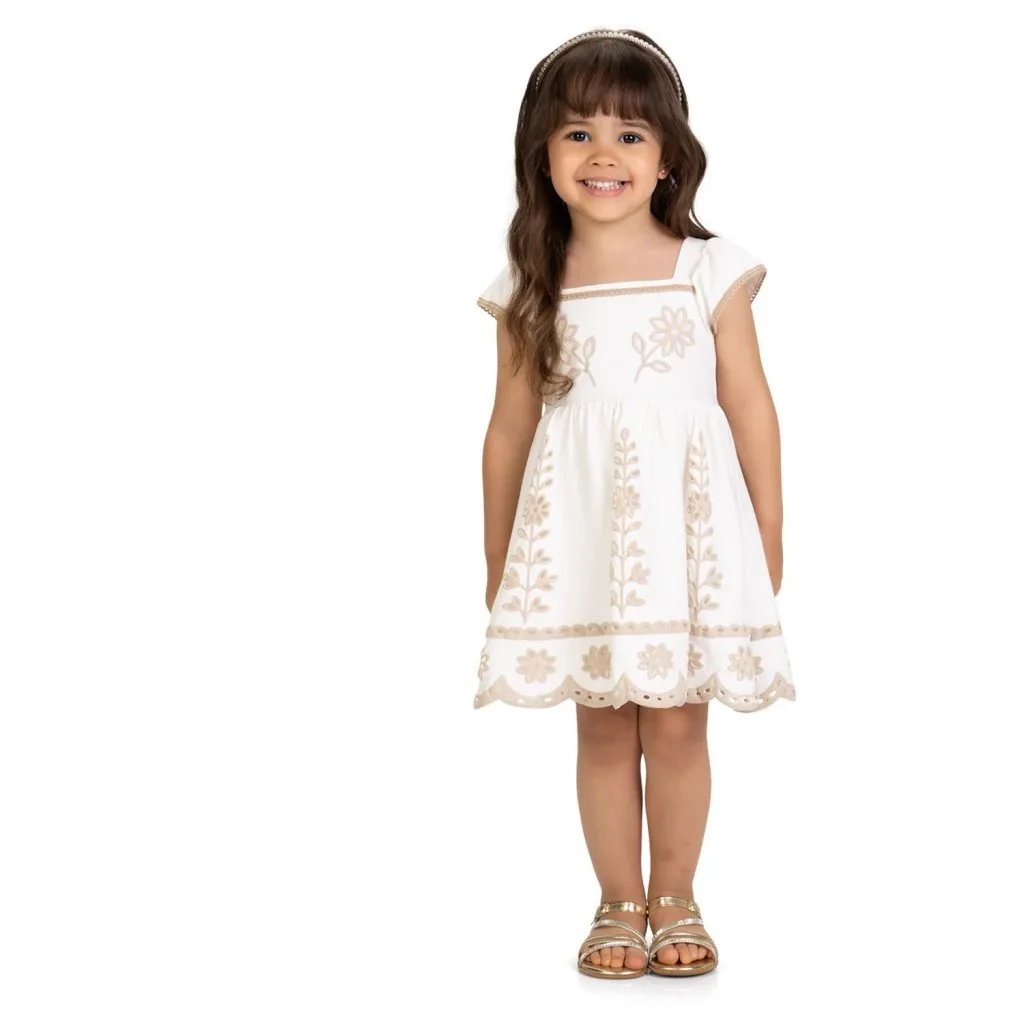 Vestido Infantil Menina Flores Milon - foto 6