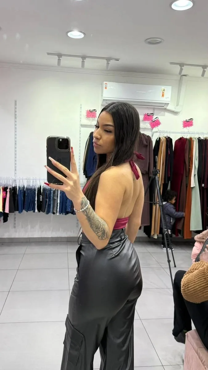 Body Poliamida Amarração Twist Glamour Bordo - foto 2