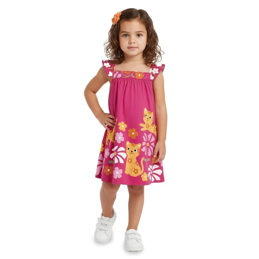 Vestido Infantil Menina Gatinhos Kyly - foto 2