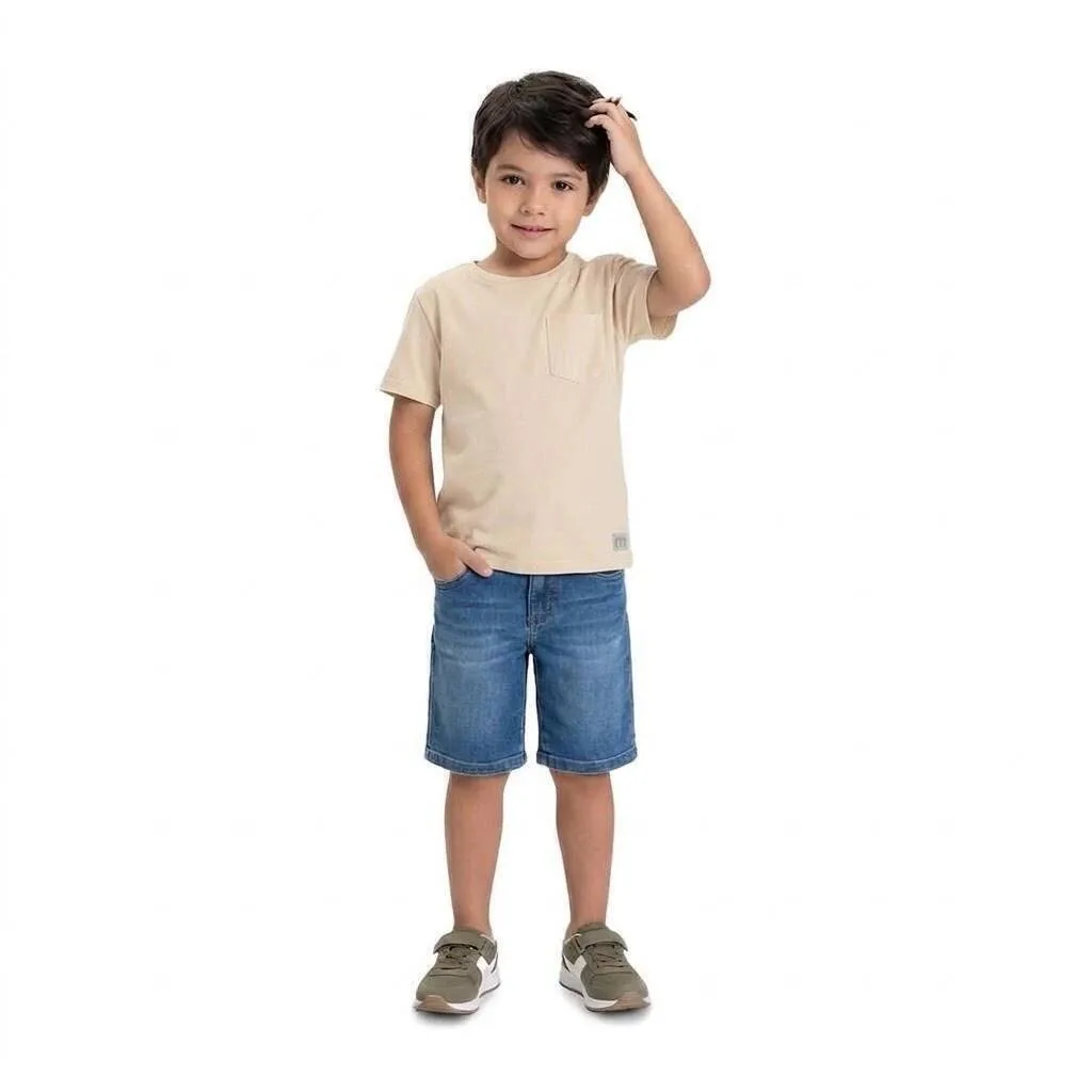 Camiseta Milon Menino Manga Curta com Bolso - foto 1
