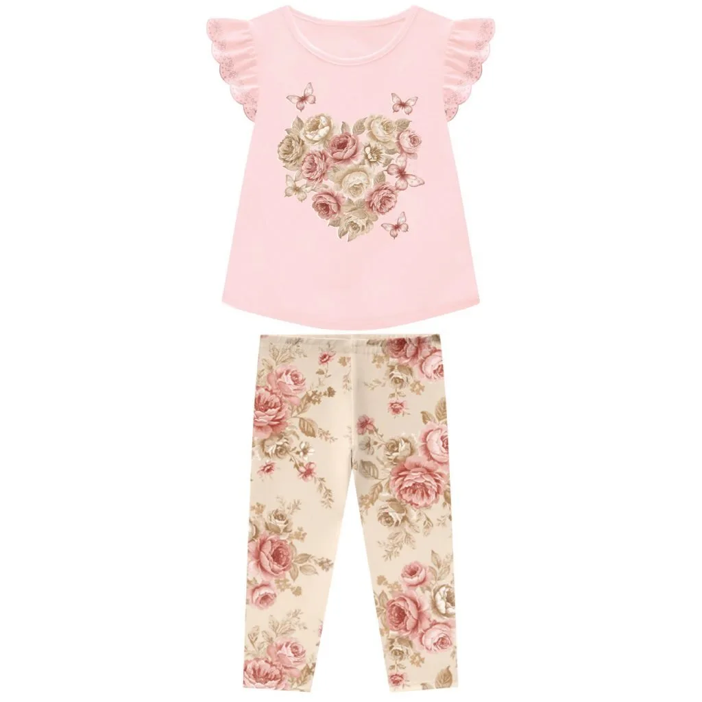 Conjunto Infantil Menina Flores Milon - foto 2