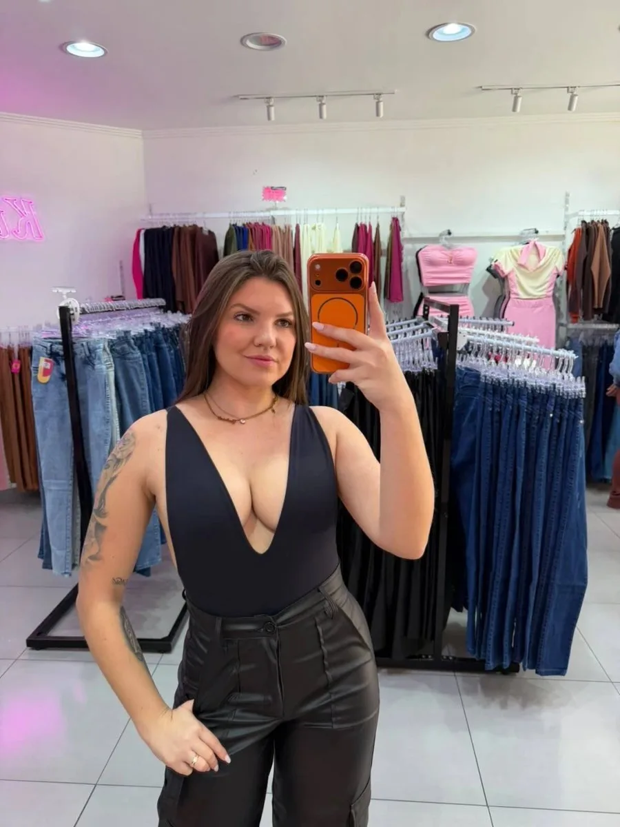Body Poliamida Trio Style Preto - foto 1