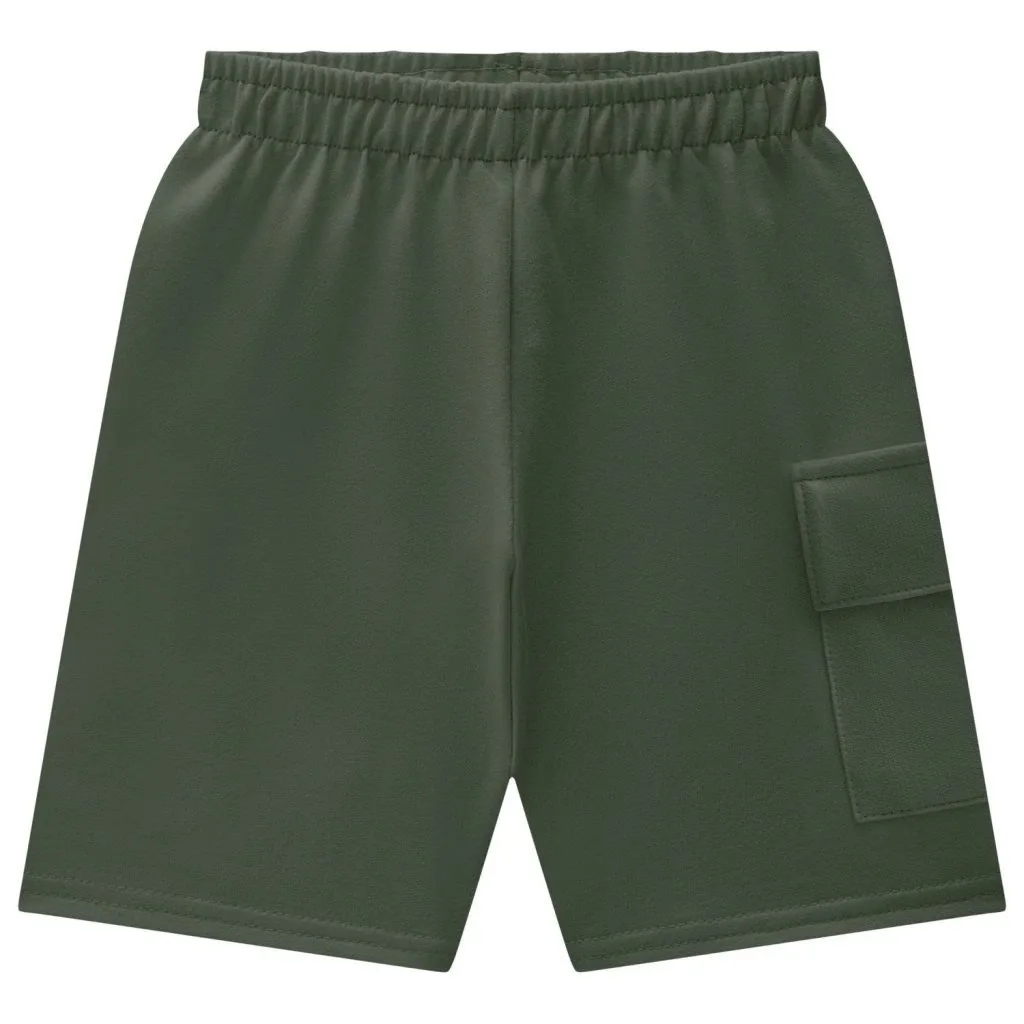Bermuda Infantil Menino Básica Kyly - - Verde militar - foto 1