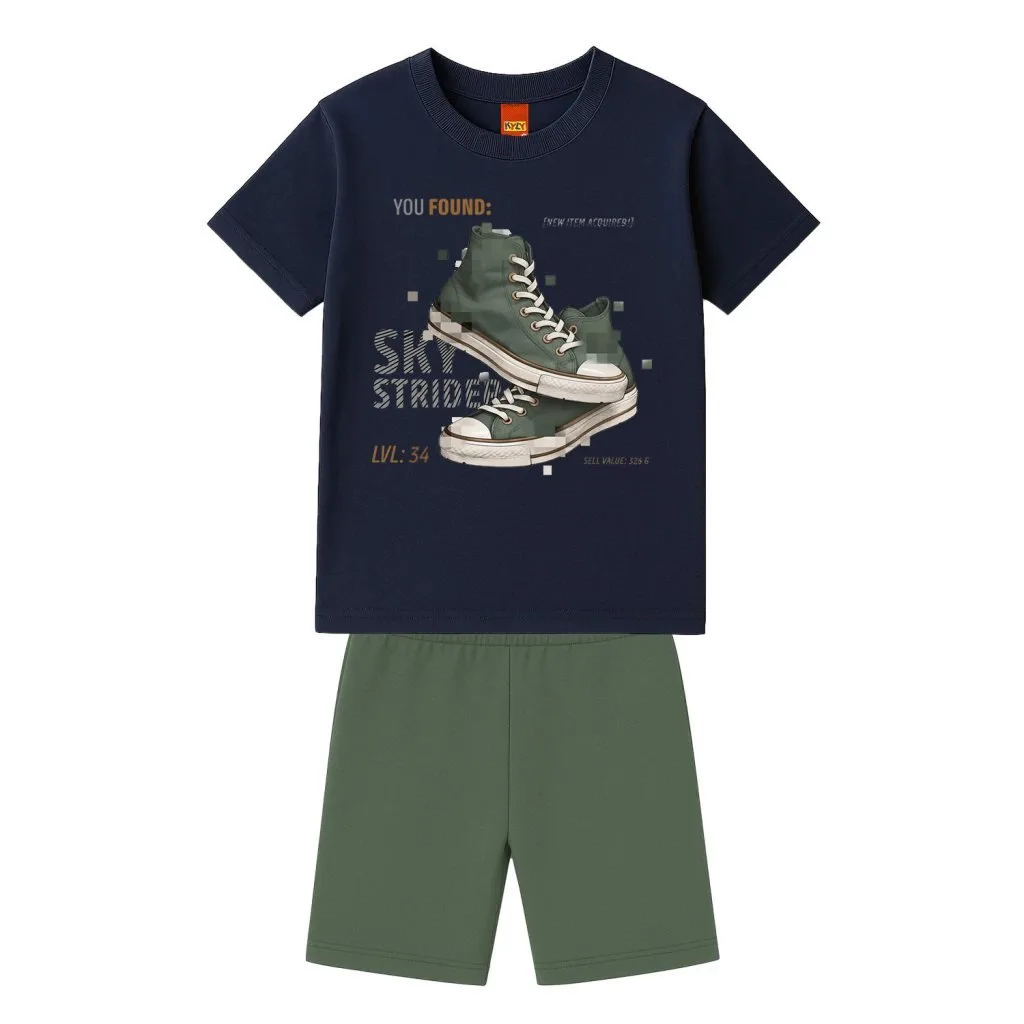 Conjunto Infantil Menino em Algodão Kyly - Marinho - foto 1
