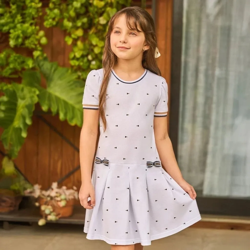 Vestido Infantil Menina em Piquet Milon - foto 1
