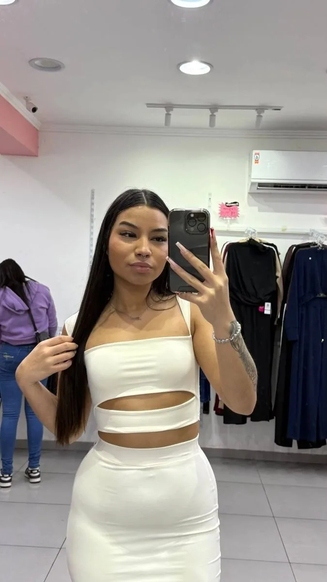 Cropped Honey Poliamida Branco - foto 1