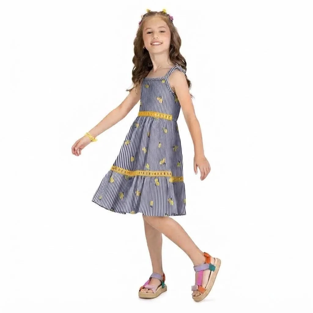 Vestido Infantil Menina Limões Kyly - foto 1