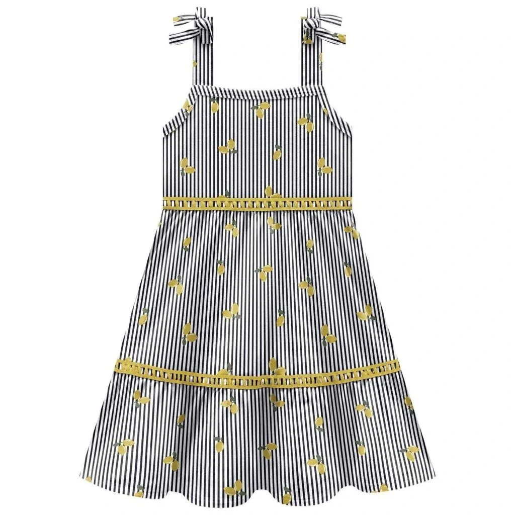 Vestido Infantil Menina Limões Kyly - foto 2