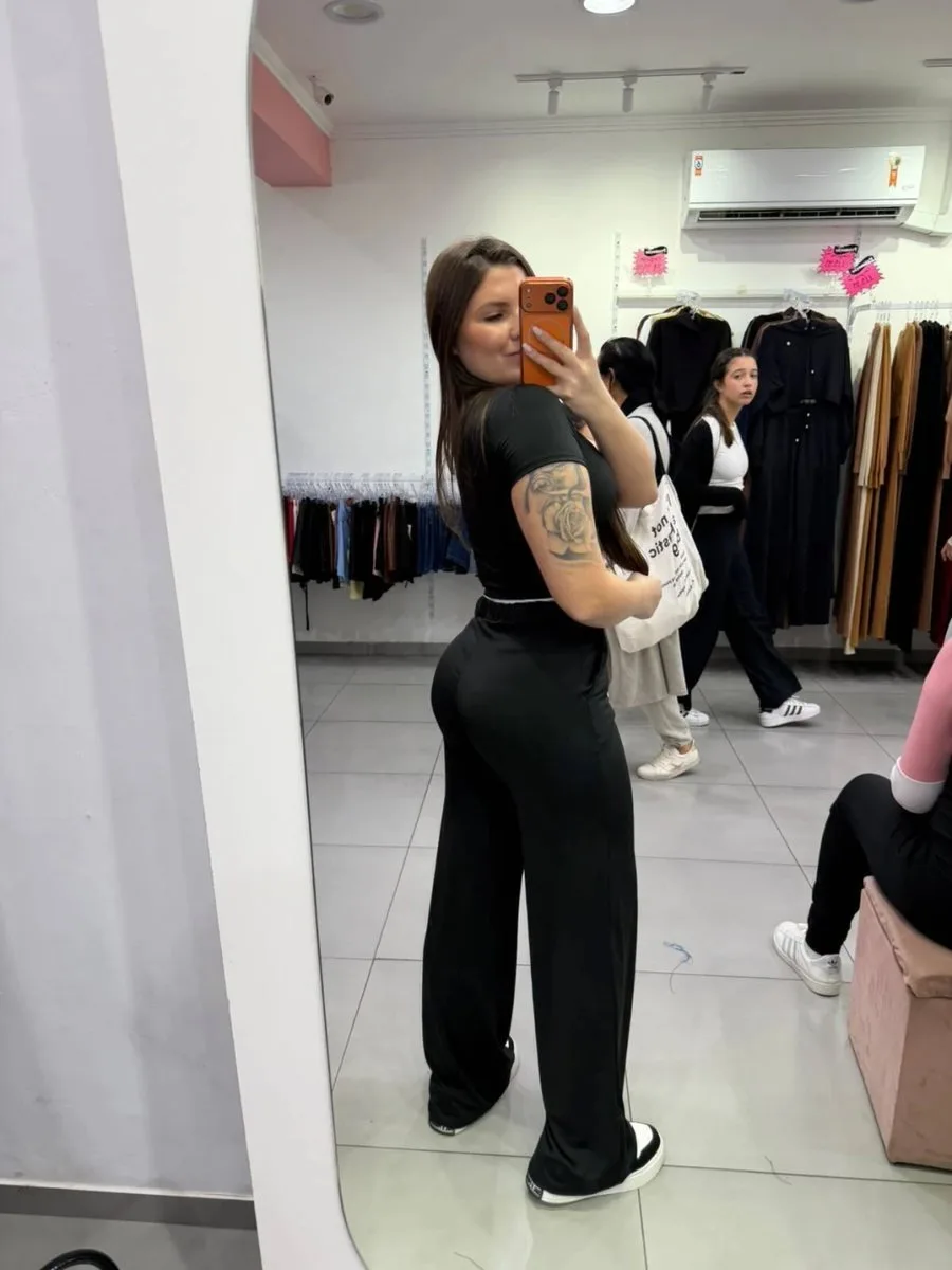 Conjunto Suplex Milani Com Cropped Manga Curta Preto - foto 2