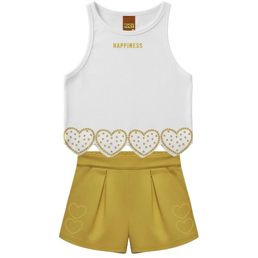 Conjunto Infantil Menina Corações Kyly - foto 2