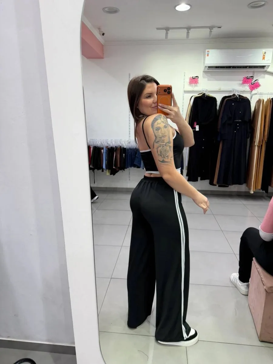 Conjunto Suplex Top e Calça Shape Preto - foto 2