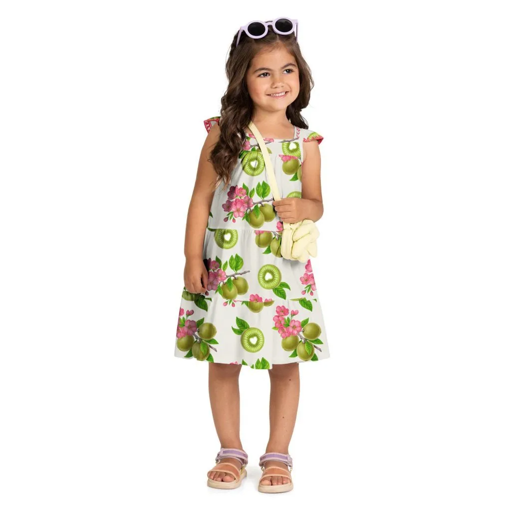 Vestido Infantil Menina em Algodão Kiwi Kyly - foto 1