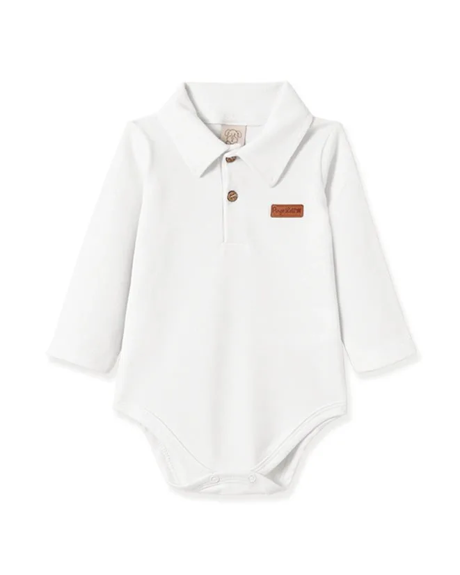 Body Polo Pingo Lelê Manga Longa - Branco - foto 1