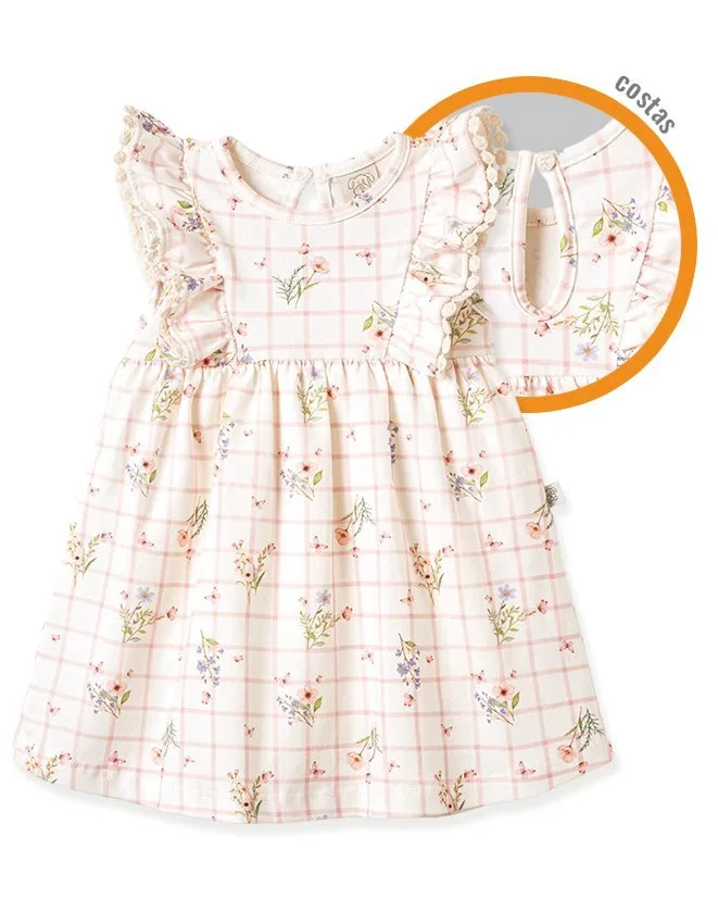 Body Vestido Pingo Lelê Xadrez Floral - foto 3