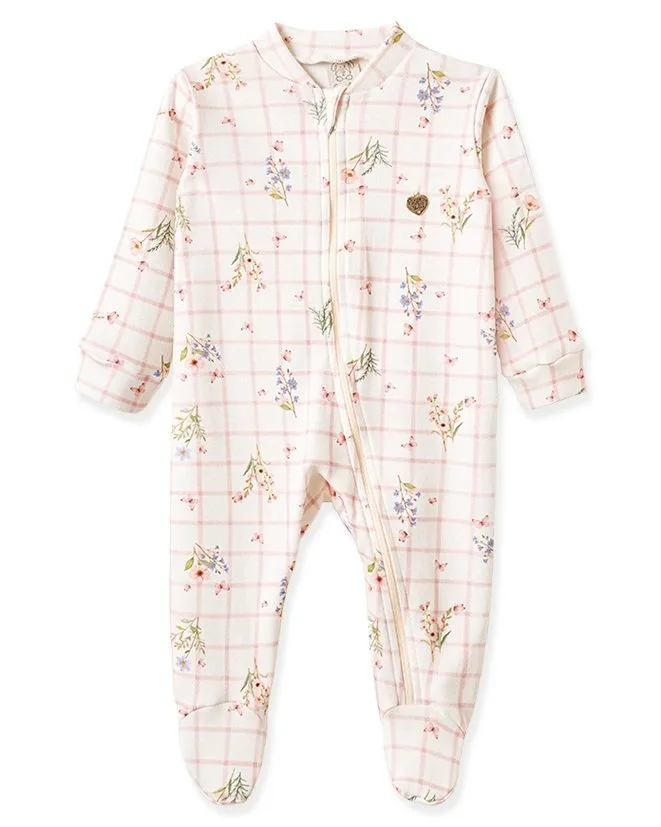 Macacão Longo Pingo Lelê Feminino Xadrez Floral - foto 1