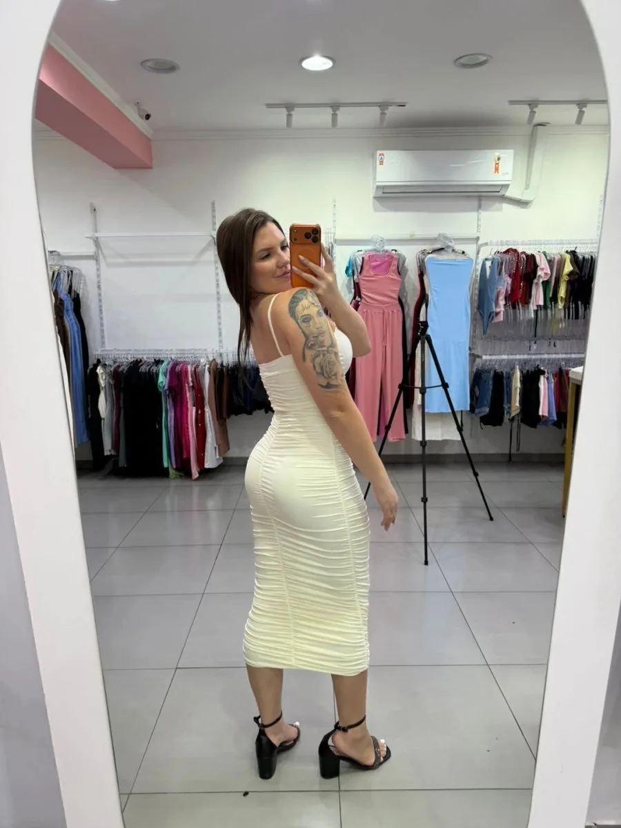Vestido Suplex Premium Ançinha Fina Branco - foto 2
