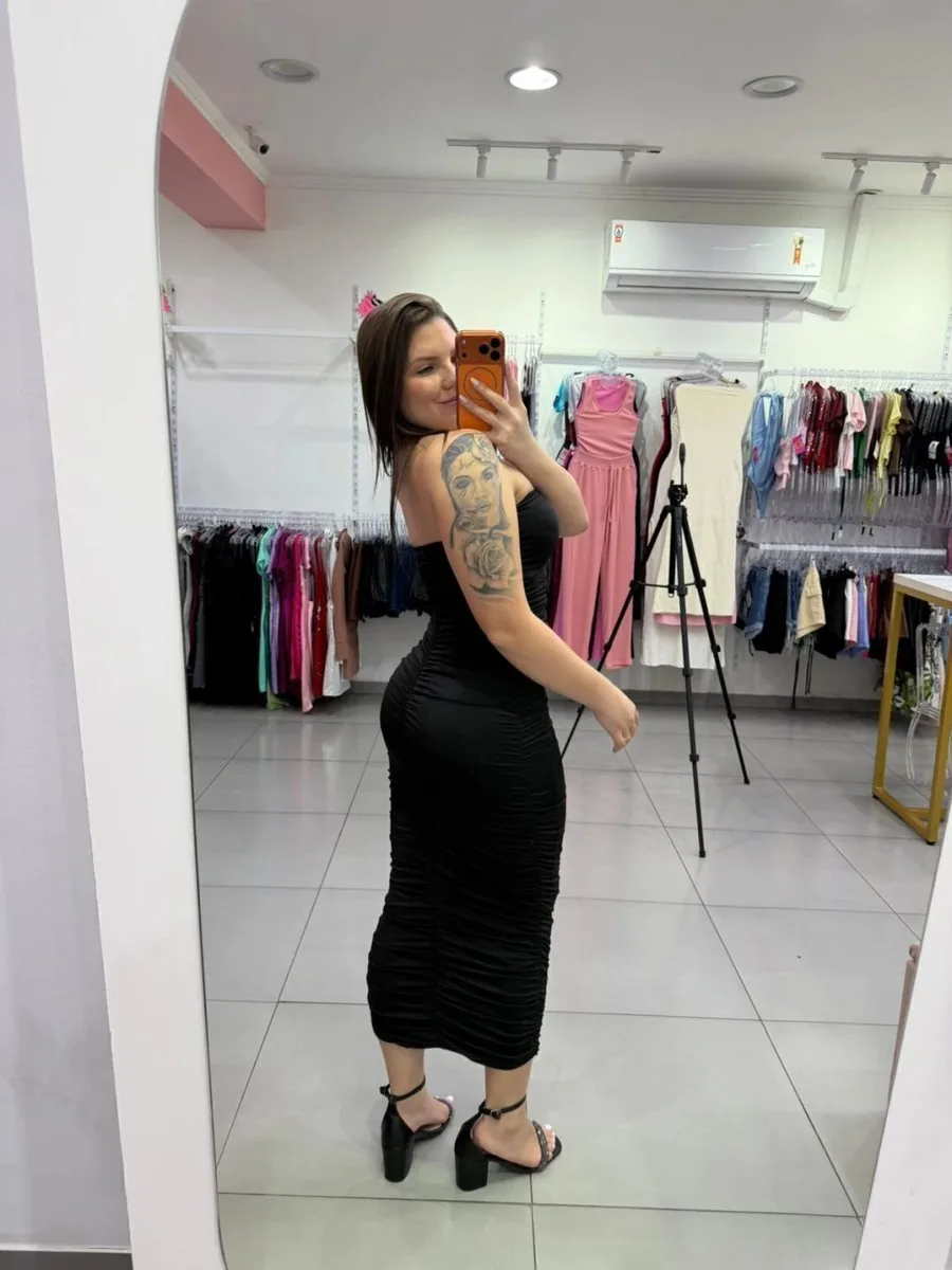 Vestido Longo Suplex Premium Preto - foto 2