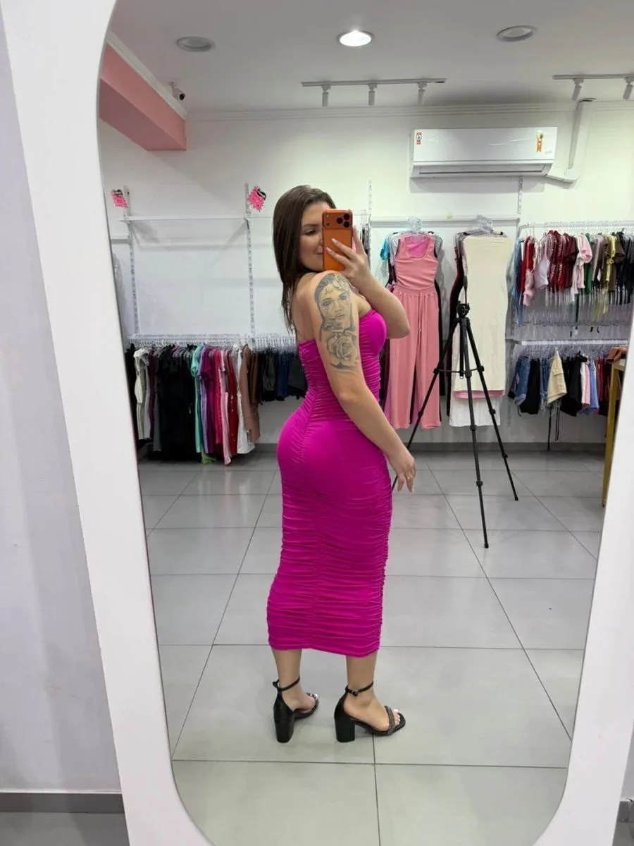Vestido Longo Suplex Premium Rosa - foto 2