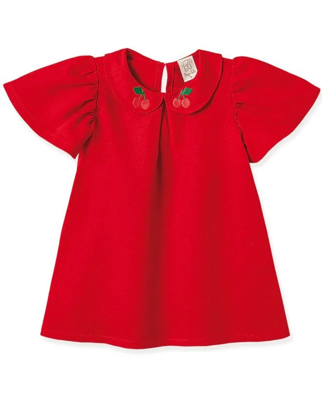 Vestido Linho Pingo Lelê Cerejinha - Vermelho - foto 1