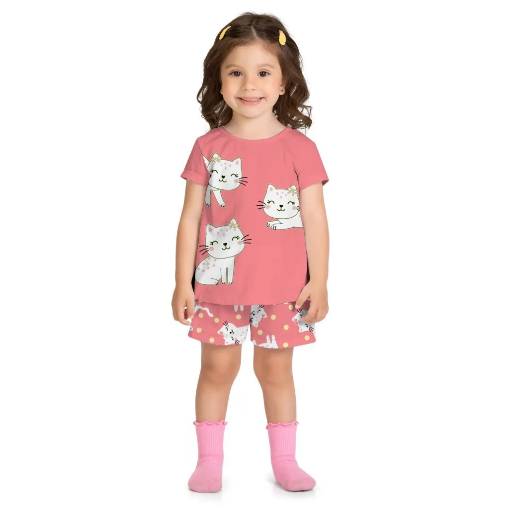 Pijama Infantil Menina Gatinhos Kyly - foto 1