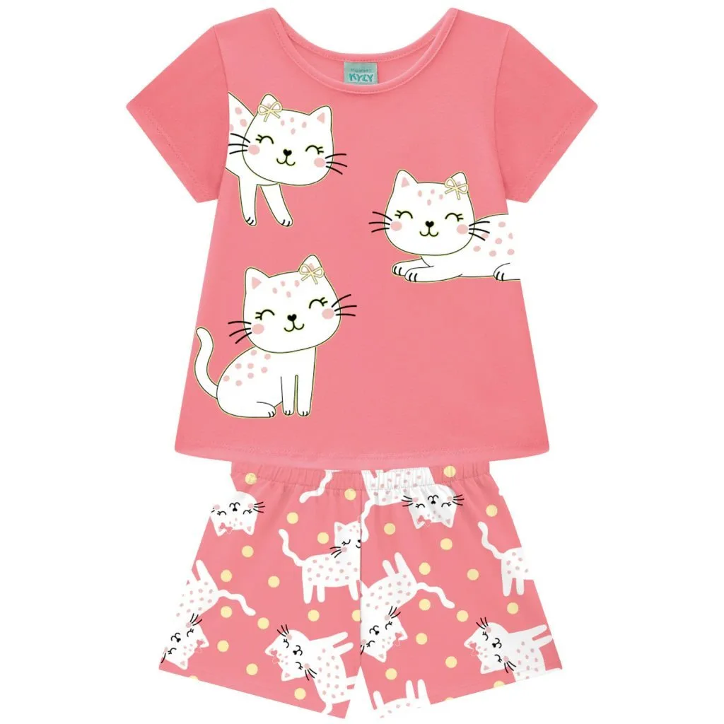 Pijama Infantil Menina Gatinhos Kyly - foto 2