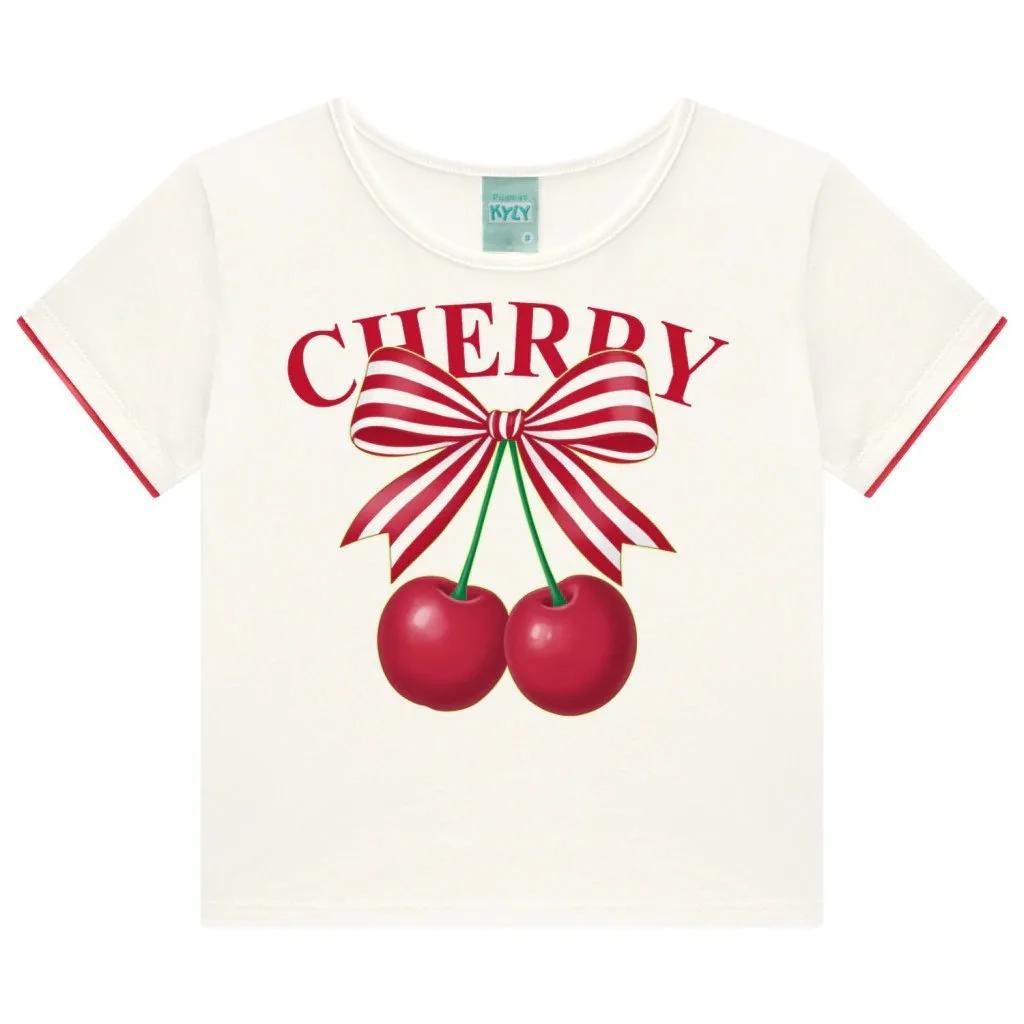 Pijama Infantil Menina Cerejas Kyly - foto 3