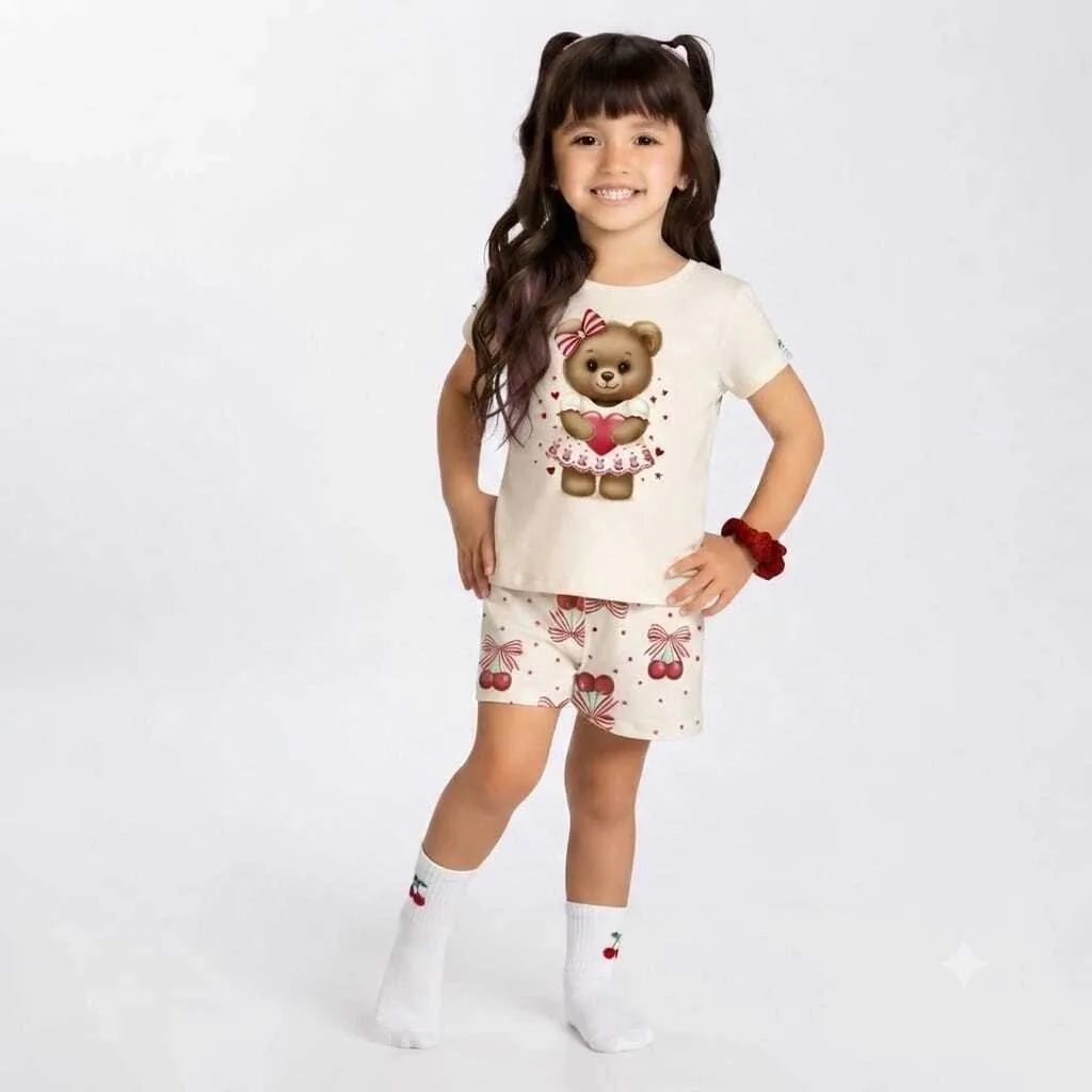 Pijama Infantil Menina Ursinho Kyly - foto 1