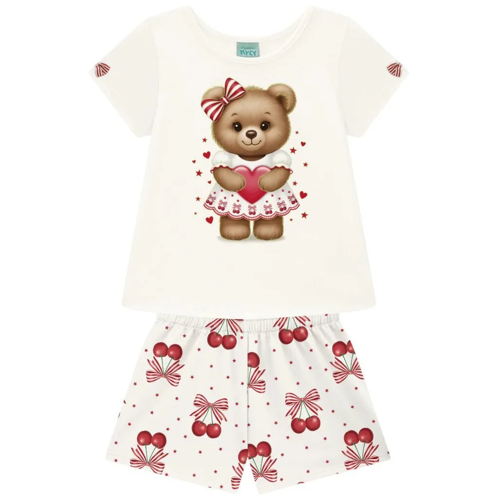 Pijama Infantil Menina Ursinho Kyly - foto 2