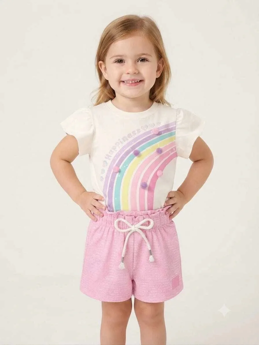 Conjunto Cinti Blusa Pompom e Shorts Linho - foto 1