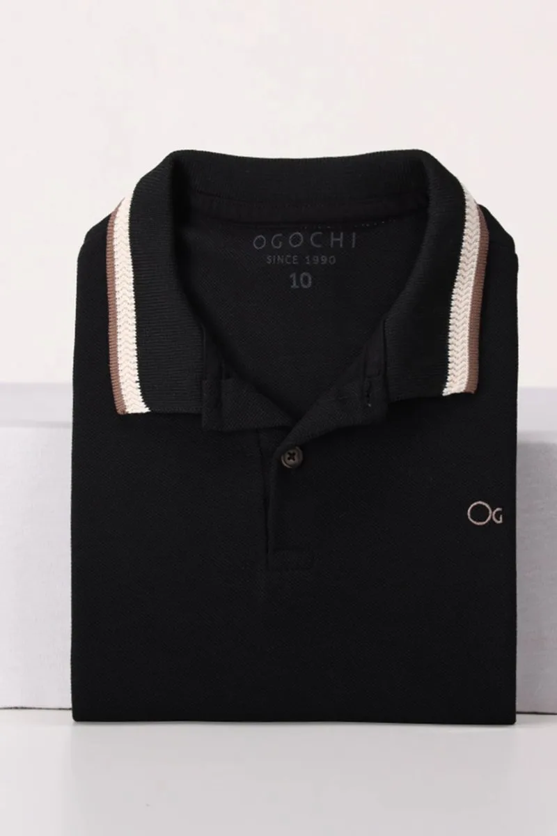 Camiseta Polo Ogochi Infantil Casual Trabalhada - foto 2
