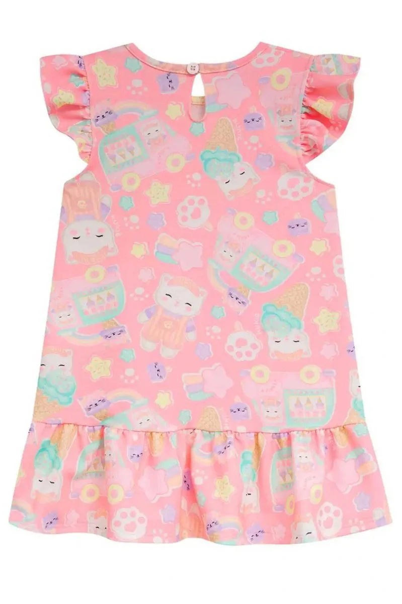 Vestido em Molecotton e Colete em Jeans Kukiê Infantil Menina - foto 3