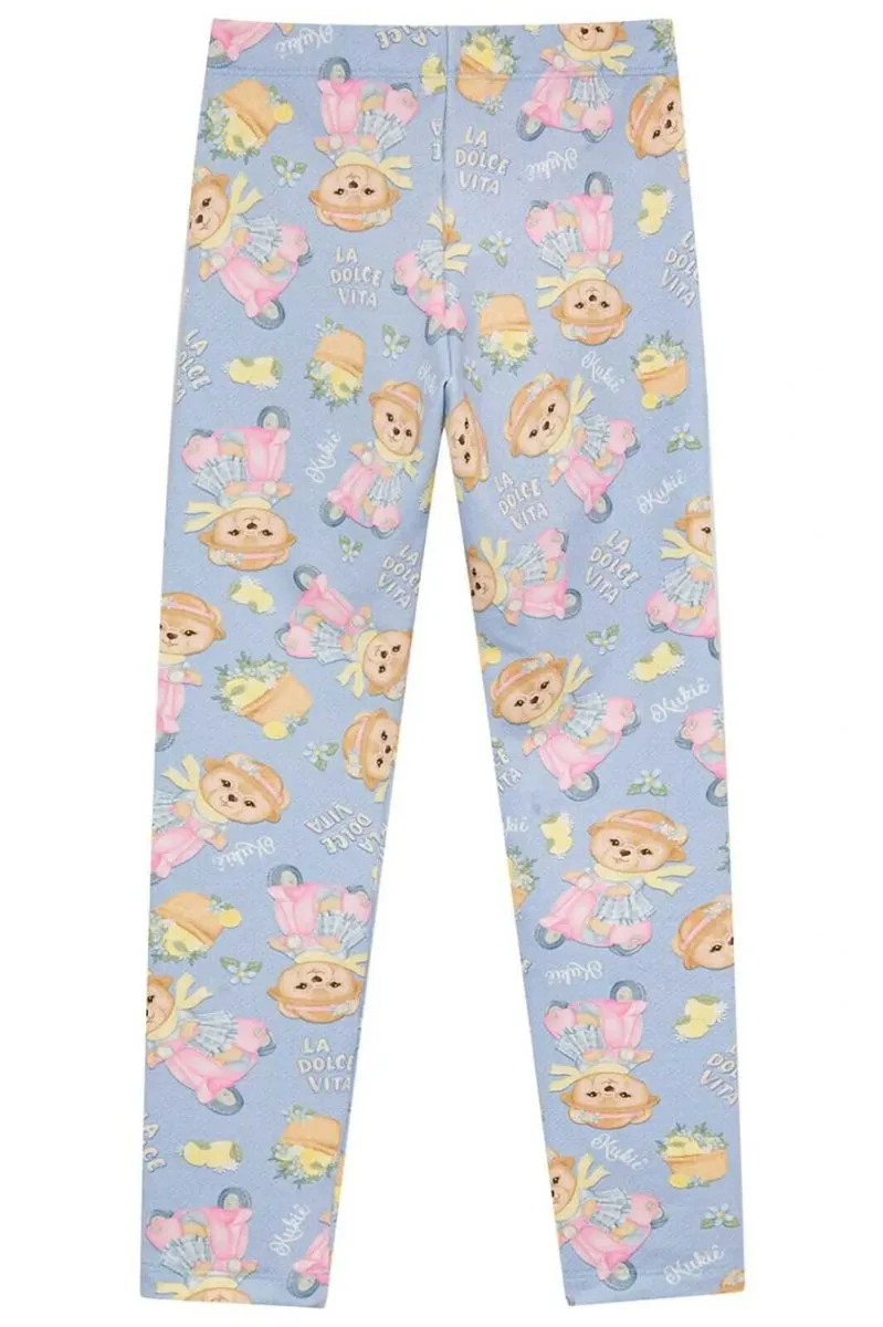 Calça Legging em Molecotton Kukiê Infantil Menina - limão siciliano - foto 3