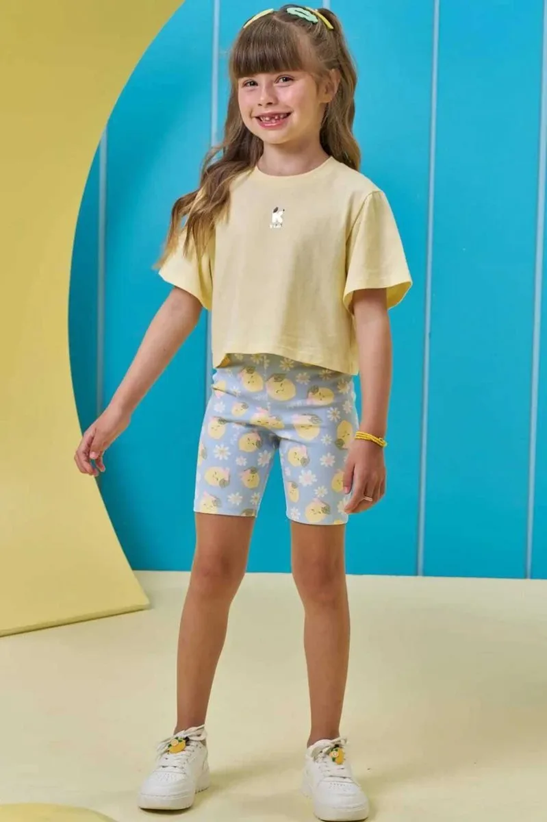 Blusa em Meia Malha Kukiê Infantil Menina - Amarelo - foto 3