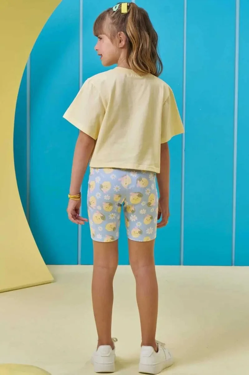 Blusa em Meia Malha Kukiê Infantil Menina - Amarelo - foto 4