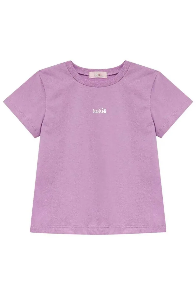 Blusa em Meia Malha Kukiê Infantil Menina - Lilas - foto 3
