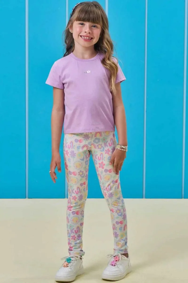 Blusa em Meia Malha Kukiê Infantil Menina - Lilas - foto 4