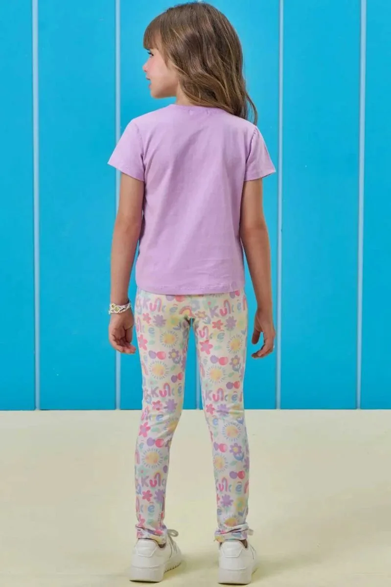 Blusa em Meia Malha Kukiê Infantil Menina - Lilas - foto 5