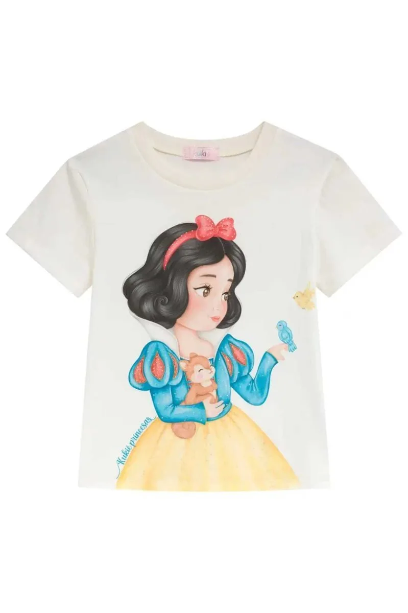 Blusa em Meia Malha Kukiê Infantil Menina - Branca de Neve - foto 3